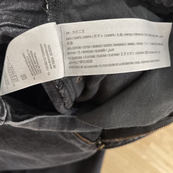 Abercrombie & Fitch Jeans 90s Straight Ultra High Rise Black Size 26 2S Short - Picture 4 of 11